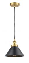 Innovations Lighting 616-1PH-SG-M10-BK - Briarcliff - 1 Light - 10 inch - Satin Gold - Cord hung - Mini Pendant