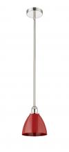 Innovations Lighting 616-1S-PN-MBD-75-RD - Plymouth - 1 Light - 8 inch - Polished Nickel - Cord hung - Mini Pendant