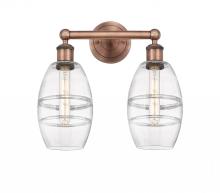 Innovations Lighting 616-2W-AC-G557-6CL - Vaz - 2 Light - 15 inch - Antique Copper - Bath Vanity Light