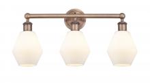 Innovations Lighting 616-3W-AC-G651-6 - Cindyrella - 3 Light - 24 inch - Antique Copper - Bath Vanity Light