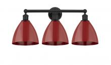 Innovations Lighting 616-3W-BK-MBD-75-RD - Plymouth - 3 Light - 26 inch - Matte Black - Bath Vanity Light