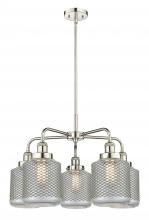  916-5CR-PN-G262 - Edison - 5 Light - 25 inch - Polished Nickel - Chandelier