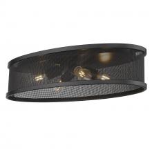 Golden 3168-FM24 BLK-BLK - Channing 24" Flush Mount in Matte Black