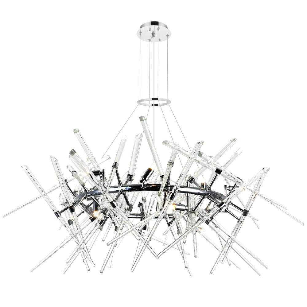 Icicle 12 Light Chandelier With Chrome Finish