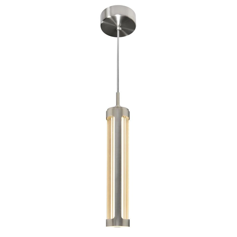 Neva 3 in LED Integrated Satin Nickel Pendant