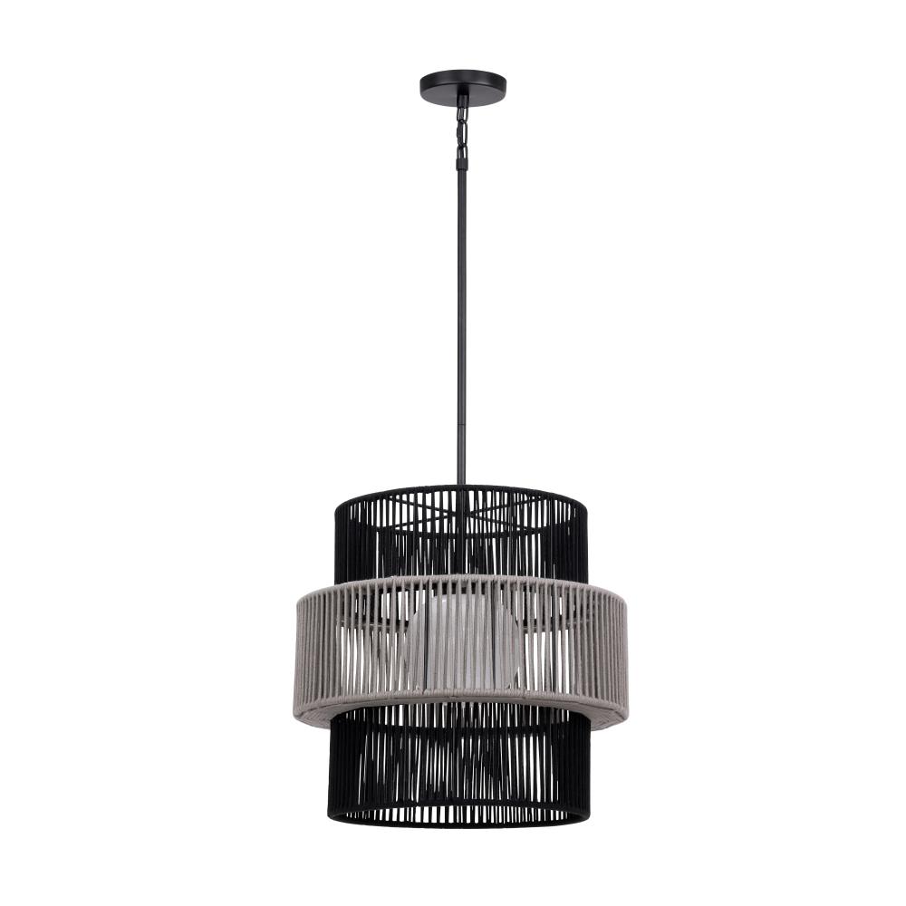 Aden 1 Light Outdoor Pendant in Grey