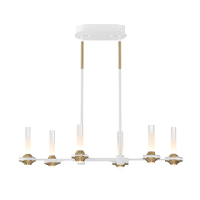 Eurofase 45713-026 - Torcia 12 Light Chandelier in White and Brass