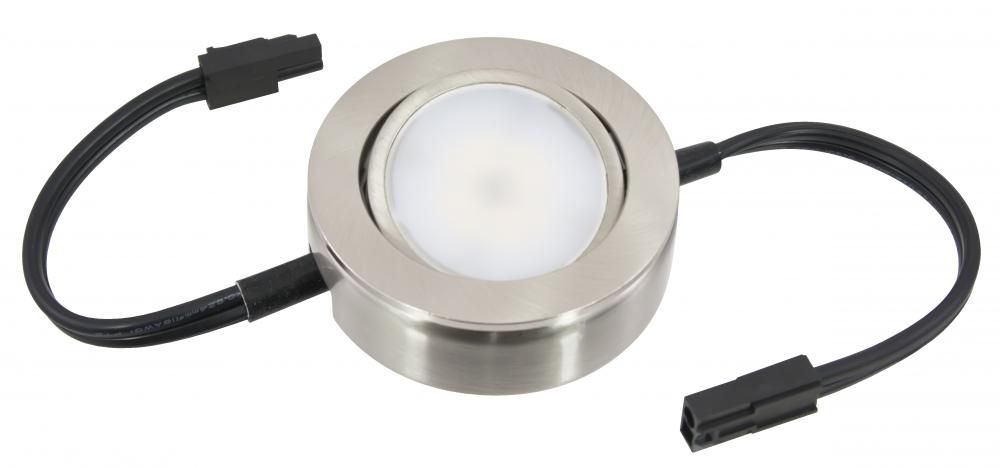 MVP LED Puck Light, 120 Volts, 4.3 Watts, 235 Lumens, Nickel