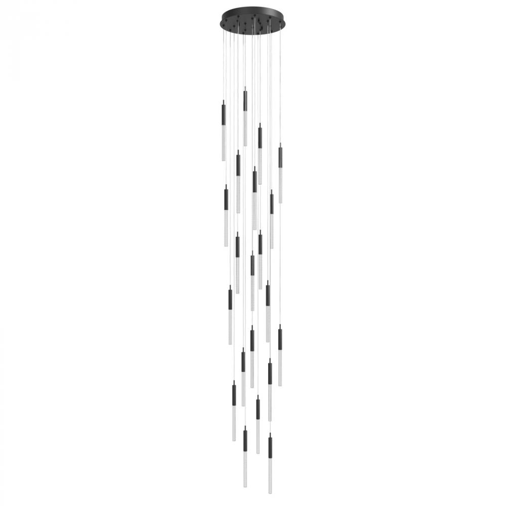 Boa Collection Black 21 Light Pendant Fixture