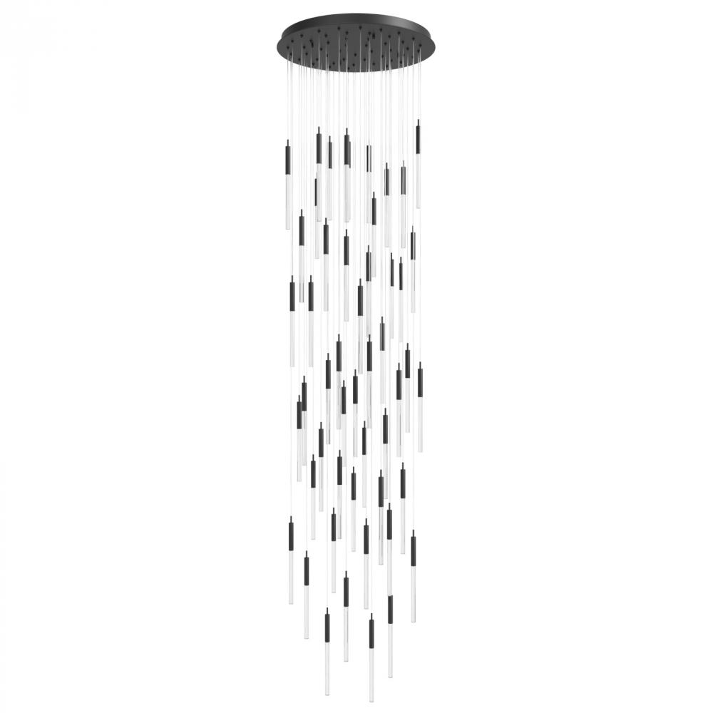 Main St. Snow Collection Black 51 Light Pendant Fixture