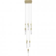 Avenue Lighting HF1905-13-AP-BB-C - The Original Aspen Collection Brushed Brass 13 Light Pendant Fixture with Clear Crystal