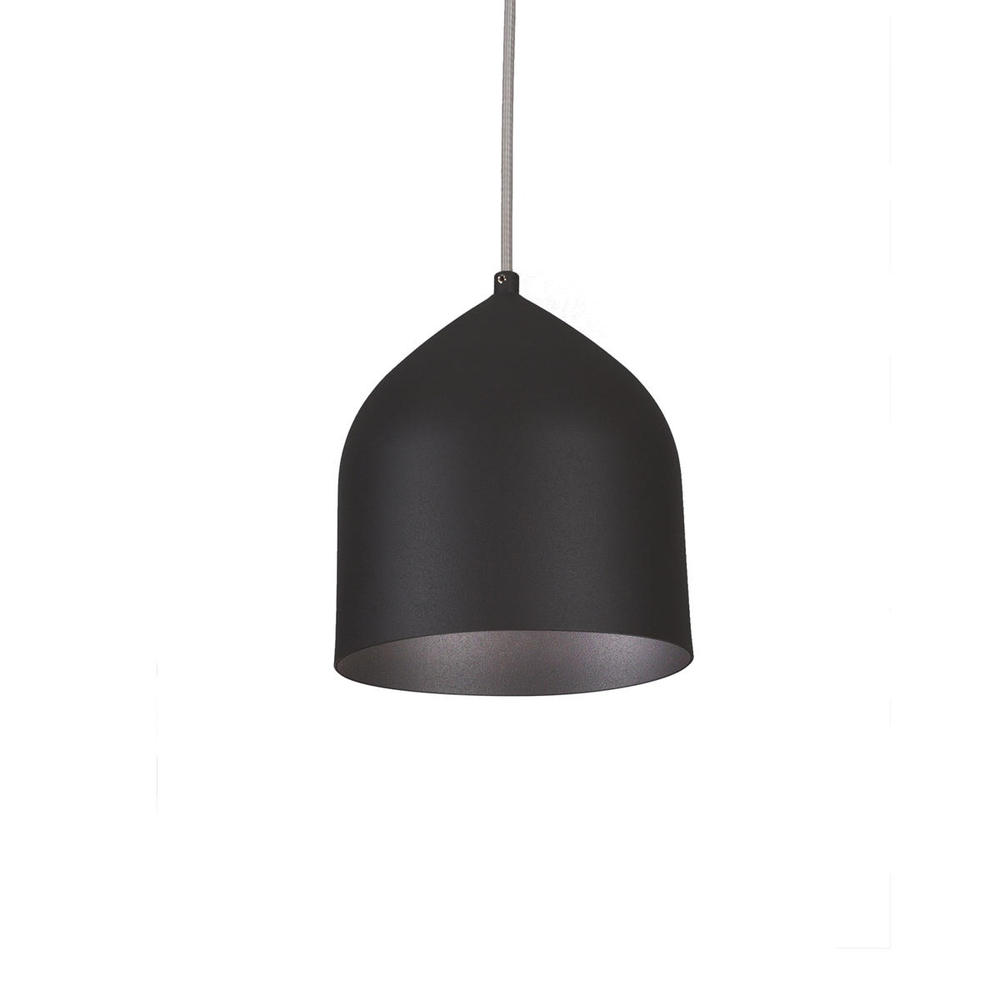 Helena 8-in Black/Black LED Pendant