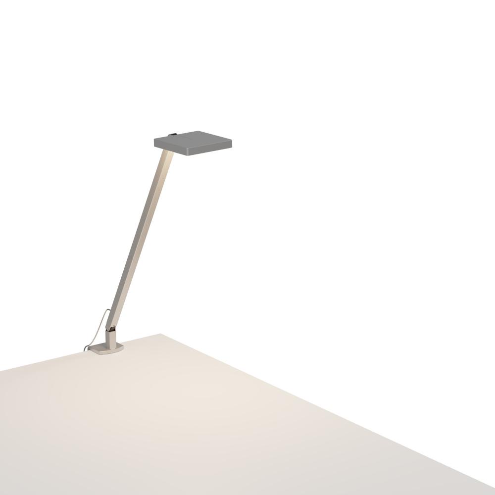 Foccacia Solo Desk Lamp (Silver) with Desk Clamp