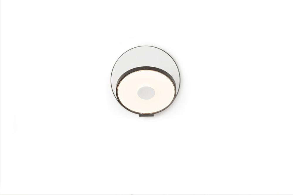 Gravy Wall Sconce - Metallic Black body, Matte White plates - Hardwire