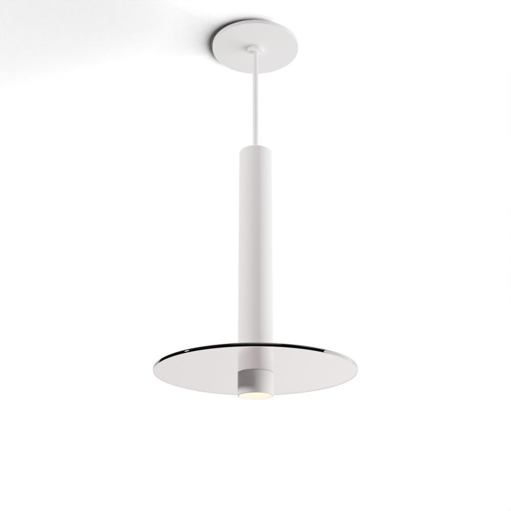 Combi Pendant 12" Single Unit Matte White with Matte White Canopy