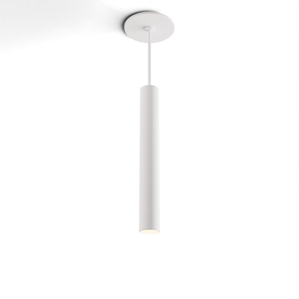 Combi Pendant 12" Single Unit Matte White with Matte White Canopy, Suspension / Flush Mount 2-in