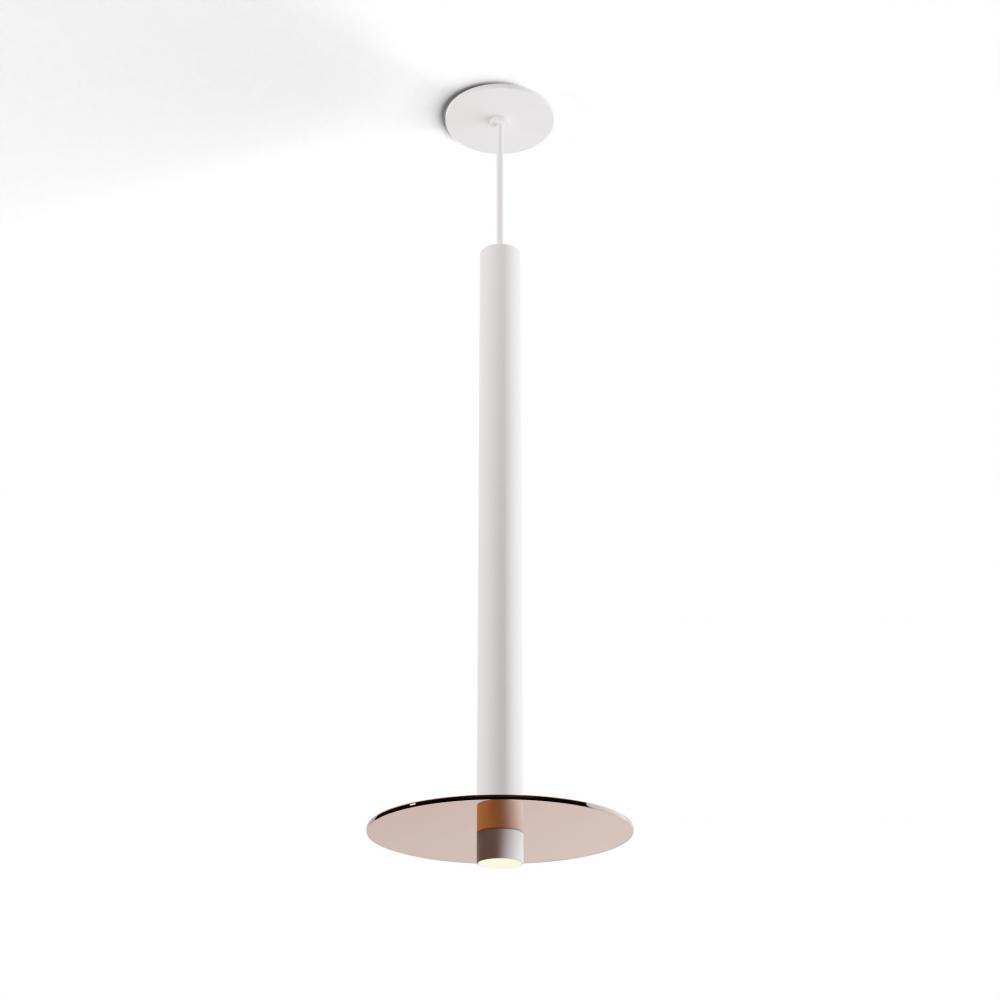 Combi Pendant 24" Single Unit Matte White with Matte White Canopy