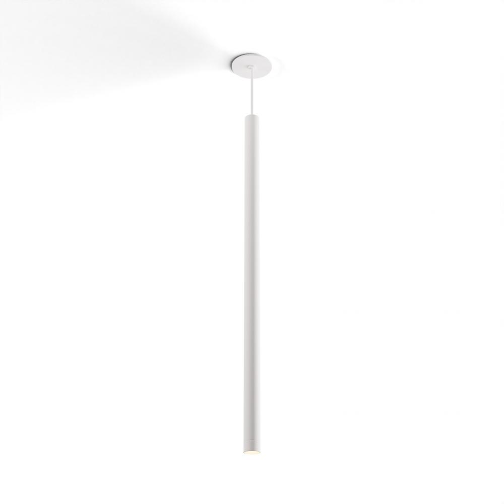 Combi Pendant 36" Single Unit Matte White with Matte White Canopy, Suspension / Flush Mount 2-in