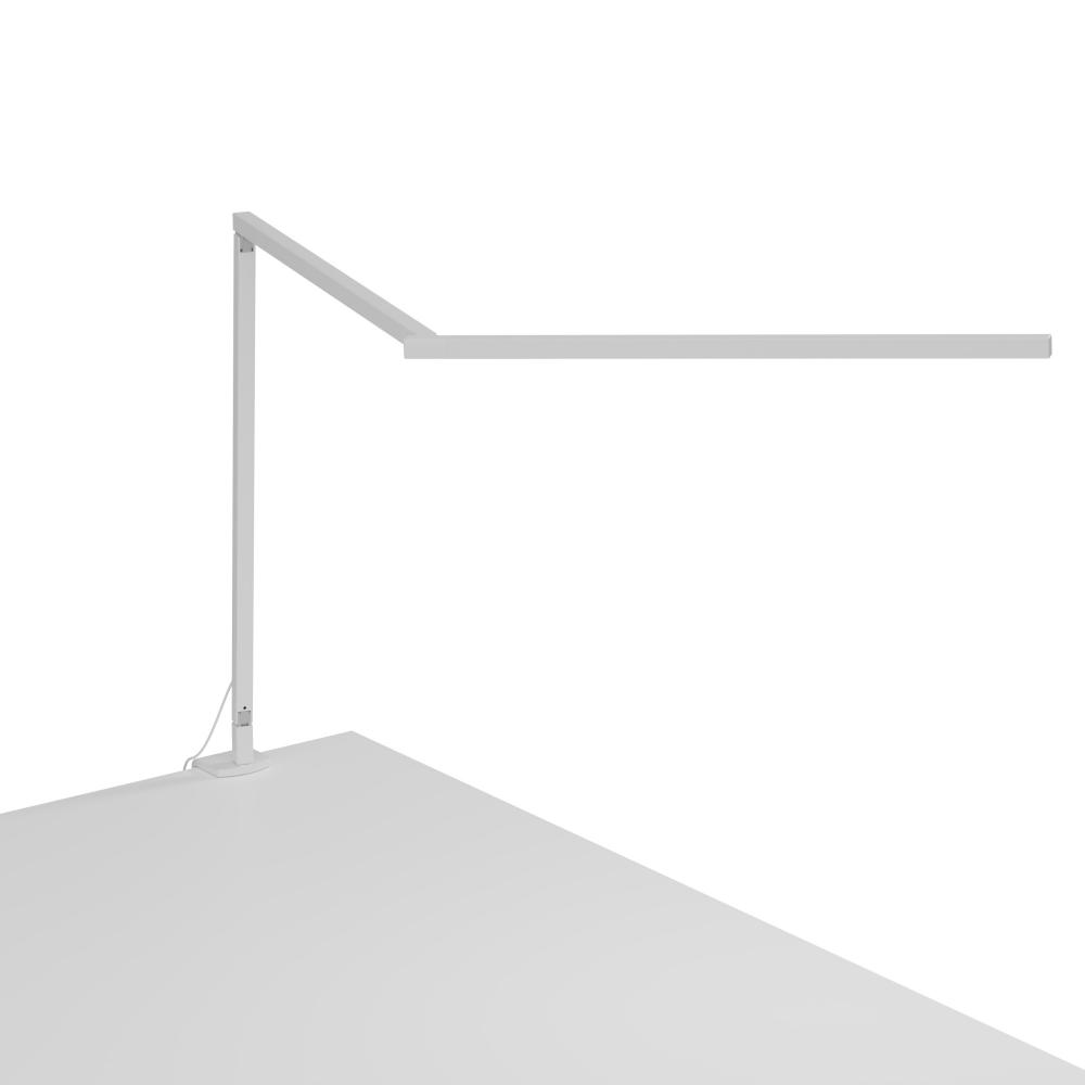 Z-Bar Desk Lamp Gen 4 (Warm Light; Matte White) with Desk Clamp