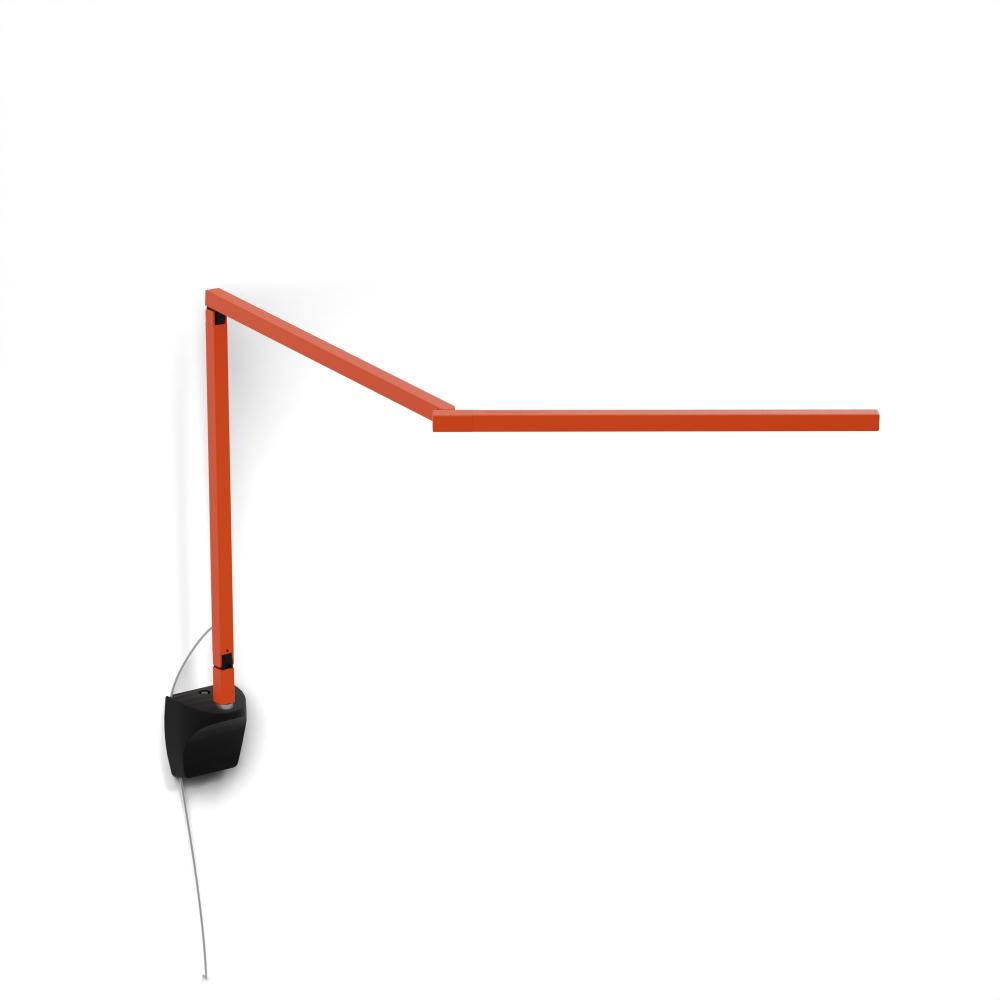 Z-Bar Mini Desk Lamp Gen 4 (Warm Light; Matte Orange) with Wall Mount (Matte Black)