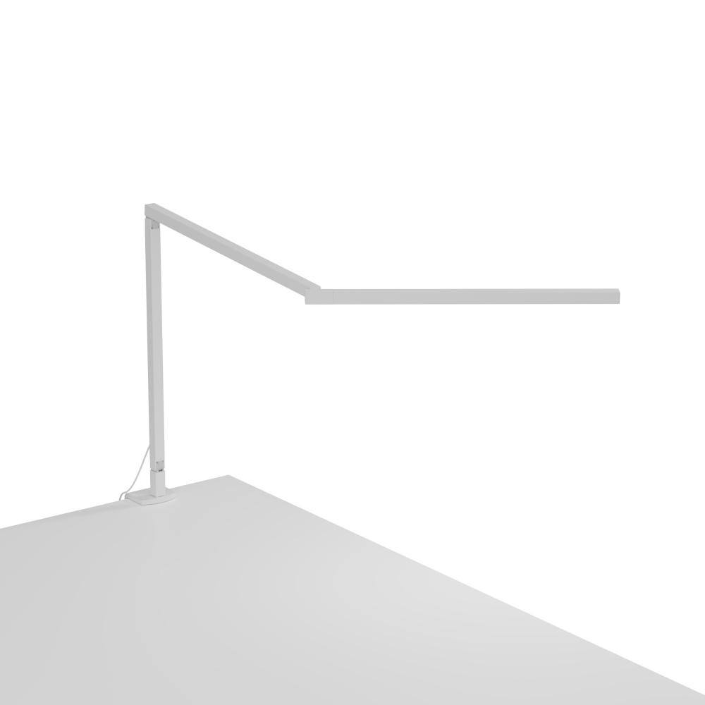 Z-Bar Mini Desk Lamp Gen 4 (Warm Light; Matte White) with Desk Clamp