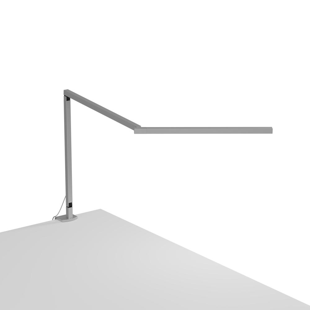 Z-Bar Mini Desk Lamp Gen 4 (Warm Light; Silver) with Desk Clamp