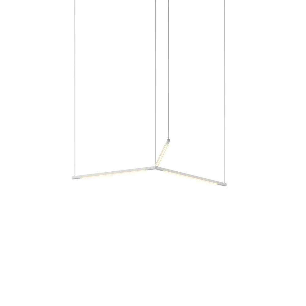 Z-Bar Pendant Small Trio, Silver (16" light bars)