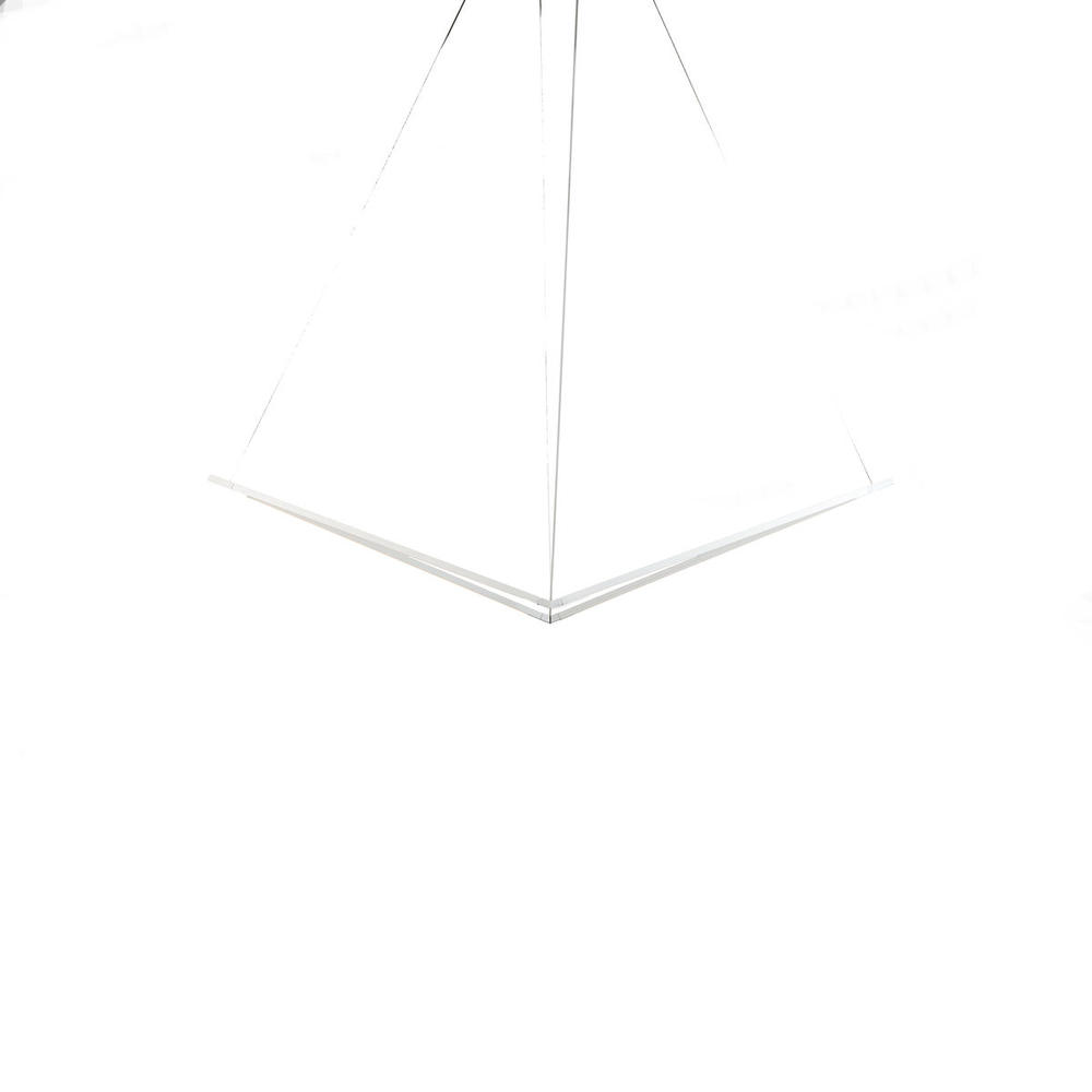 Z-Bar Pendant Medium Bird, Soft Warm, Matte White, 49" x 15" x 9.3"