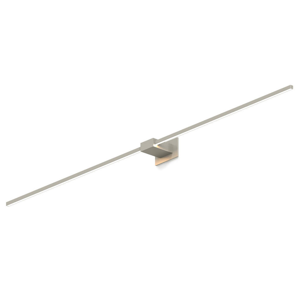 Z-Bar Wall Sconce, Soft Warm, Brushed Nickel, 60," Center Mount