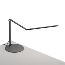 Koncept Inc AR3200-CD-MBK-QCB - Z-Bar slim Desk Lamp with wireless charging Qi base (Cool Light; Metallic Black)