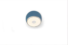 Koncept Inc GRW-S-CRM-AZF-HW - Gravy Wall Sconce - Chrome body, Azure felt plates - Hardwire