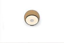 Koncept Inc GRW-S-MBK-WOK-HW - Gravy Wall Sconce - Metallic Black body, White Oak plates - Hardwire