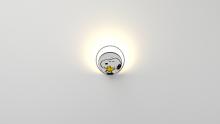 Koncept Inc GRW-S-MBK-SW1-PI - Peanuts® Gravy Wall Sconce - Metallic Black body, Snoopy Woodstock plates - Plug-in