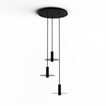 Koncept Inc CMP-C3-S-06-MTB+GDGY9 - Combi Pendant 6" Circular 3 Combo Matte Black with Matte Black Canopy