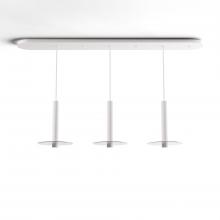 Koncept Inc CMP-L3-S-12-MWT+GCLR9 - Combi Pendant 12" Linear 3 Combo Matte White with Matte White Canopy