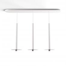 Koncept Inc CMP-L3-S-24-MWT+GDGY9 - Combi Pendant 24" Linear 3 Combo Matte White with Matte White Canopy