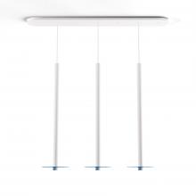 Koncept Inc CMP-L3-S-36-MWT+GBLU9 - Combi Pendant 36" Linear 3 Combo Matte White with Matte White Canopy