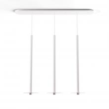 Koncept Inc CMP-L3-S-36-MWT+GCLR9 - Combi Pendant 36" Linear 3 Combo Matte White with Matte White Canopy