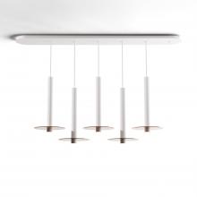 Koncept Inc CMP-L5-S-16-MWT+GTEA9 - Combi Pendant 16" Linear 5 Combo Matte White with Matte White Canopy