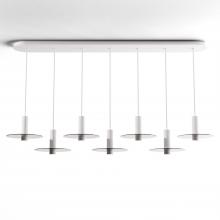 Koncept Inc CMP-L7-S-06-MWT+GDGY9 - Combi Pendant 6" Linear 7 Combo Matte White with Matte White Canopy