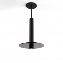 Koncept Inc CMP-S1-S-12-MTB+GDGY9 - Combi Pendant 12" Single Unit Matte Black with Matte Black Canopy