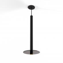 Koncept Inc CMP-S1-S-24-MTB+GDGY9 - Combi Pendant 24" Single Unit Matte Black with Matte Black Canopy