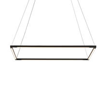 Koncept Inc ZBP-24-S-SW-MTB-CNP - Z-Bar Pendant Medium Square, Soft Warm, Matte Black, 26" x 26"