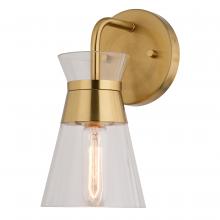 Vaxcel International W0472 - Harper 1 Light Wall Light Natural Brass