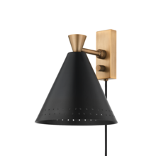 Troy PTL3010-PBR/SBK - Marvin Plug-in Sconce