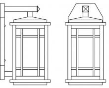 Arroyo Craftsman AVB-6OF-MB - 6" avenue wall bracket