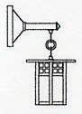 Arroyo Craftsman GB-6SAGWC-RC - 6" glasgow wall mount with straight arm