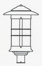 Arroyo Craftsman NP-14LF-BZ - 14" newport long body post mount fixture