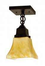 Arroyo Craftsman RCM-1-RC - ruskin one light ceiling mount