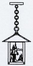 Arroyo Craftsman TRH-9MNWO-BK - 9" timber ridge pendant with mountain filigree